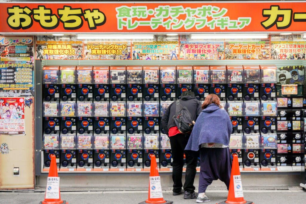 gachapon machines. 9 best things to do in Akihabara, tokyo