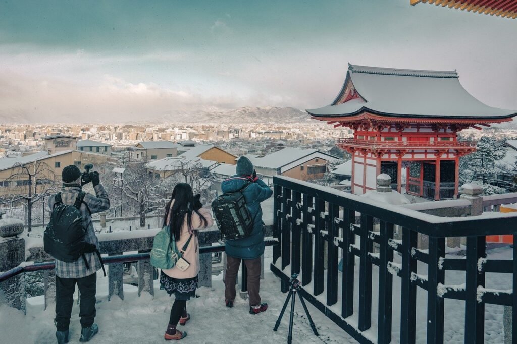 14 days in japan. snow covered kyoto